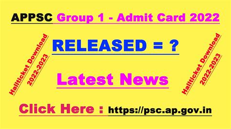 Appsc Group Admit Card Check Appsc Group Admit Card