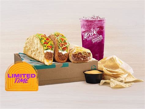 Taco Bell Lunches Revamped 7 99 Deluxe Cravings Box Featuring The