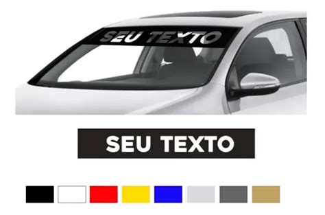 Testeira De Parabrisa Faixa Adesivo Carro Personalizado Parcelamento