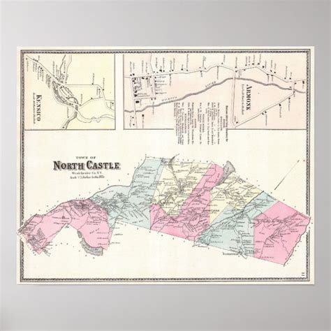 Map Armonk Westchester County New York Poster Zazzle