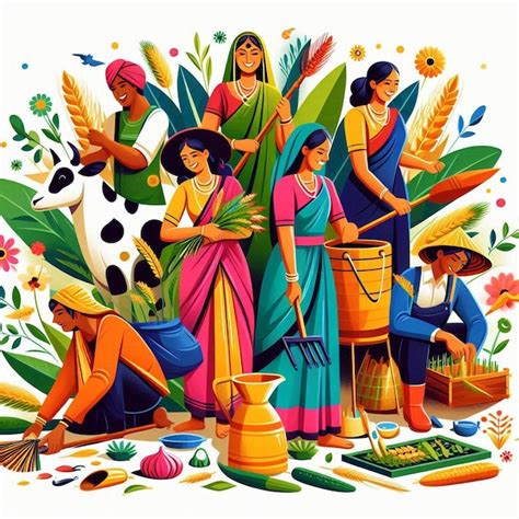 illustration  international day  rural women premium ai