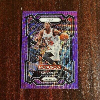 2023 24 Panini Prizm Monopoly Bam Adebayo 47 Purple Wave Miami Heat EBay