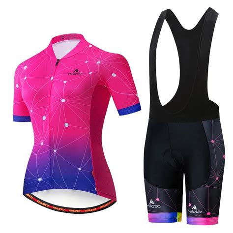 Miloto Women Pro Team Bike Summer Cycling Jersey Set Clothes Bicycle