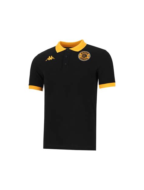 Shop Kappa Kaizer Chiefs Mens Avretor Golfer Black White Studio