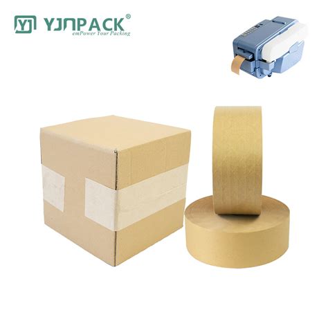 Customized Logo Wet Water Activated Gummed Brown Tape Packaging China