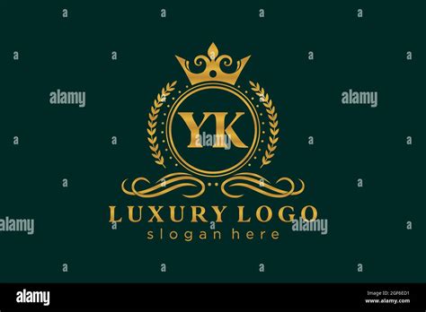 Yk Letter Royal Luxury Logo Template In Vector Art For Restaurant