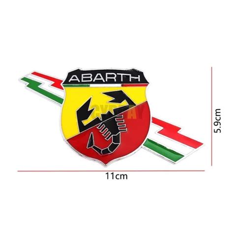 STEMMA LOGO EMBLEMA Tricolore Laterale Per Abarth Fiat 500 595 695