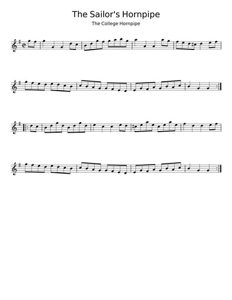 Sailors Hornpipe Misc Tunes Sheet Music For Flute Solo