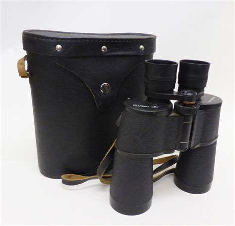 Tento X Russian Soviet Ussr Vintage Binoculars With Case In