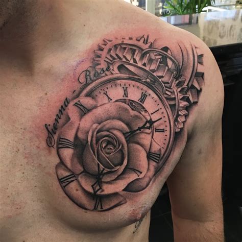 Chest Piece Tattoos Roses