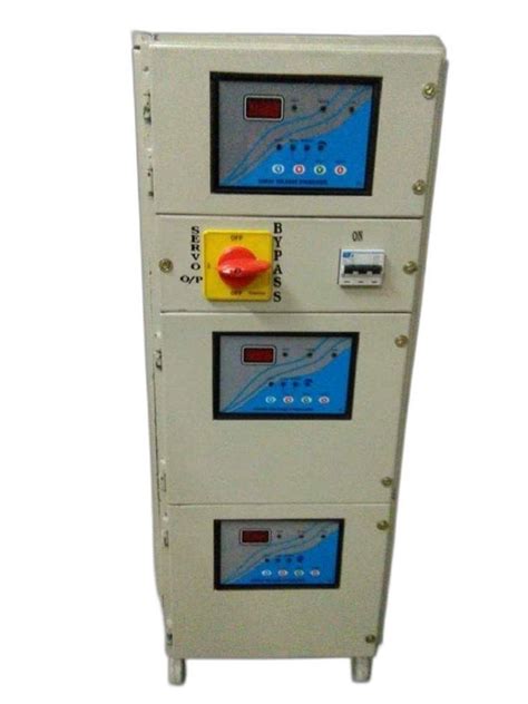 Three Phase Kva Servo Mild Steel Air Cooled Stabilizer For