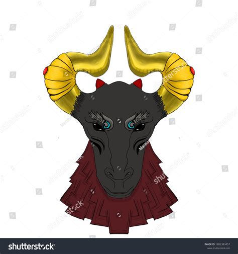 Bull Shaped Demon Head Baal Gold Stock Illustration 1882383457 ...