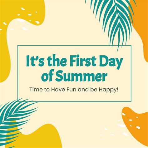 Free Happy First Day Of Summer Instagram Post Edit Online And Download