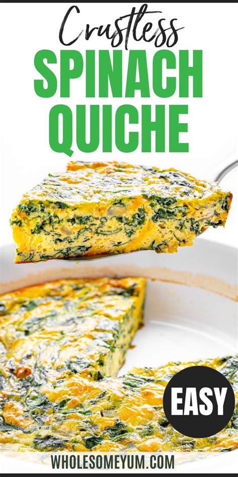 Easy Crustless Spinach Quiche Recipe