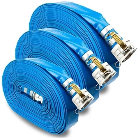 Pok 50mm X 25 Meter Medium Density Pvc Layflat Hose With Camlocks