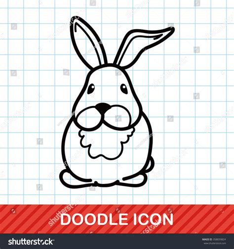 Rabbit Doodle Stock Vector 358839824 Shutterstock