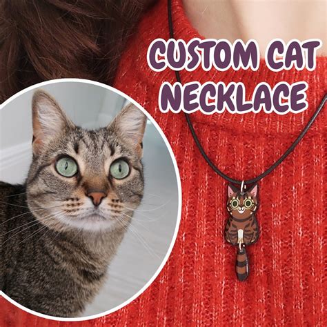 Custom Cat Necklace Personalized Cat Jewelry Custom Cat Ts Cute