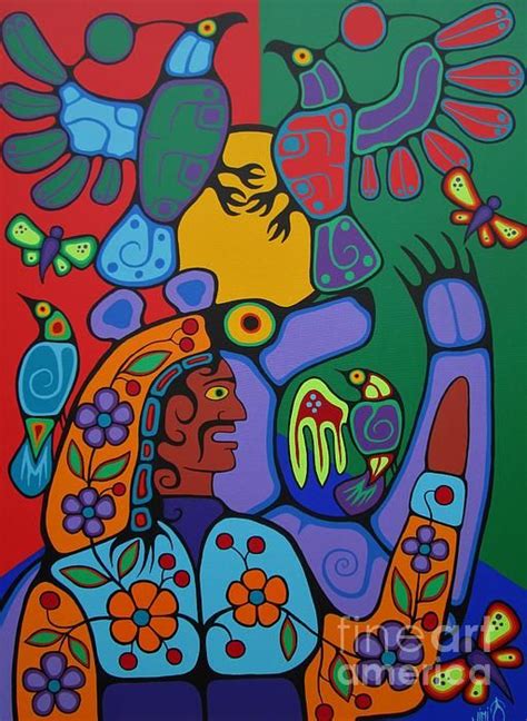 Jim Oskineegish Canadian Art Woodland Art Native Art