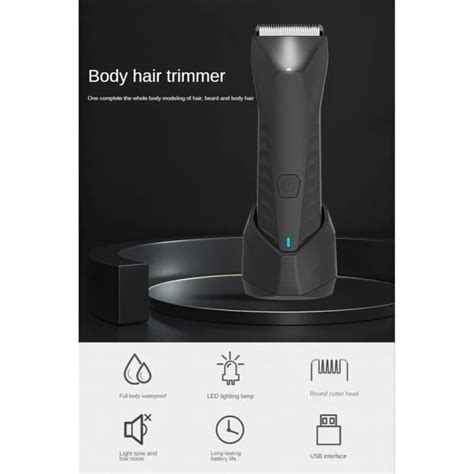 Tondeuse Électrique Pour Le Corps Rasoir À Barbe Rasoir Led Pour Homme