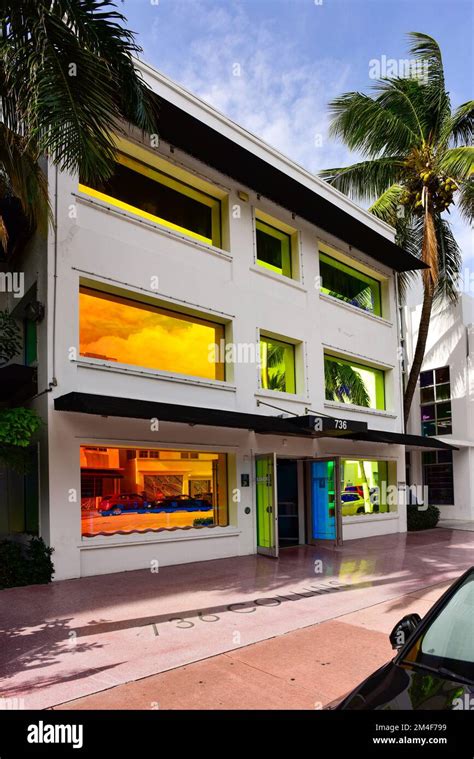 Street Scene In The Historic Art Deco District In South Beach Miami