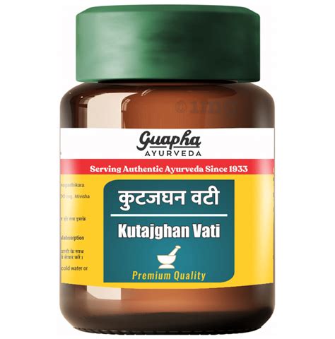 Guapha Ayurveda Kutajghan Vati: Buy bottle of 120.0 tablets at best price in India | 1mg