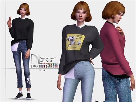 The Sims Resource Seyou Sweat With Shirt