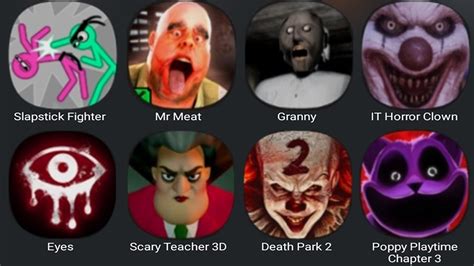 Slapstick Fighter Mr Meat Granny It Horror Clown Eyes Scary Teacher D