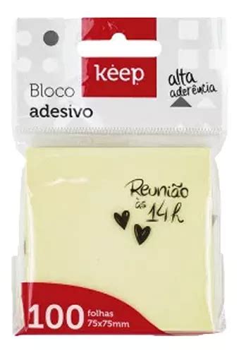 Bloque Adhesivo Keep X M Hojas Color Amarillo Mercadolibre