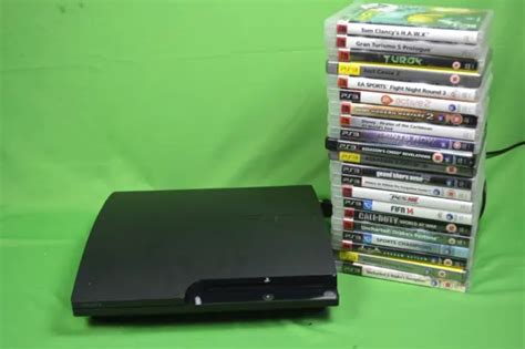 SONY PS3 SLIM 1Tb CECH 2503A CONSOLE BUNDLE 21 GAMES NO CONTROLLER