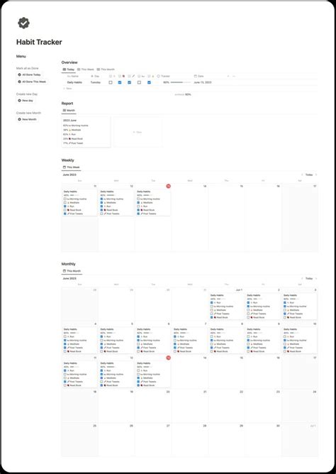 Notion Habit Tracker For Free Habit Tracker Notions Habits