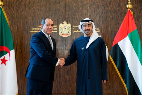 H H Sheikh Abdullah Bin Zayed Receives Algerian Minister Of Foreign