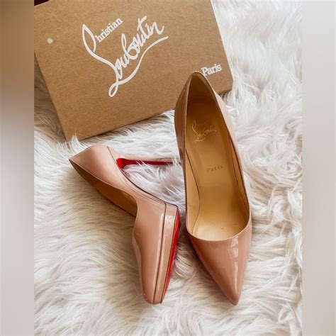 Nib Christian Louboutin Pigalle Plato Patent Nude Christian