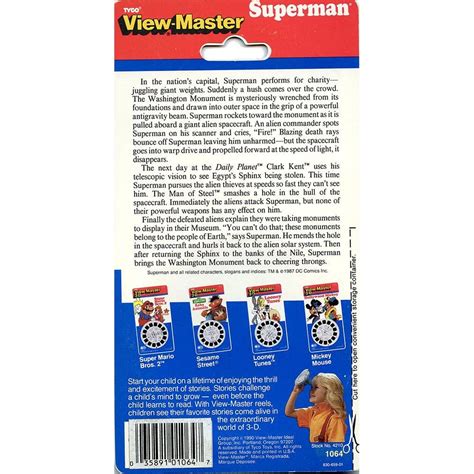 Superman Washington Monument View Master 3 Reel Set On Card New