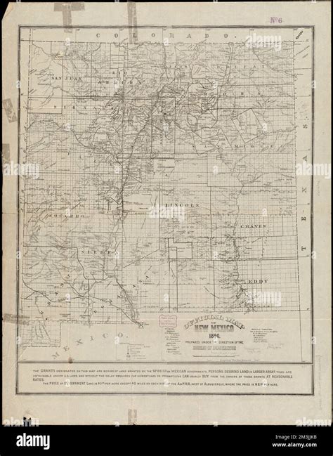 Official map of New Mexico , Land grants, New Mexico, Maps, New Mexico ...