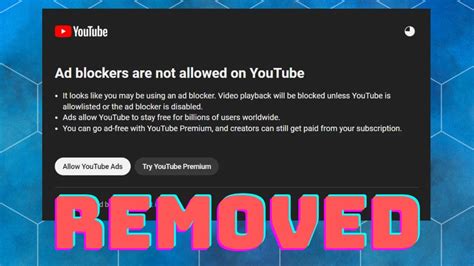 Remove The Adblock Popup From Youtube Youtube