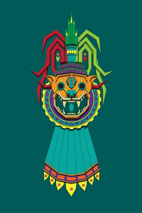 Mexican Aztec jaguar 5484873 Vector Art at Vecteezy