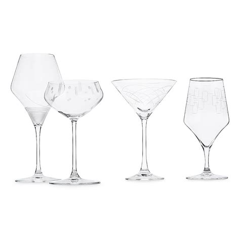 Mid-Century Modern Glass Set | retro, etched, cocktail set | UncommonGoods