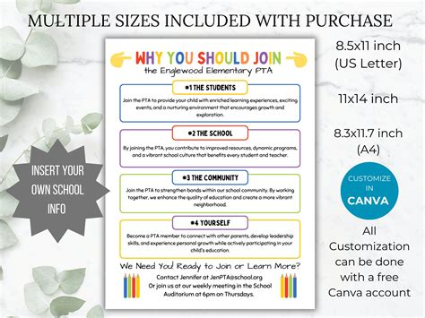 Why Join PTA Flyer Why Join PTO Flyer Editable Pto Template - Etsy