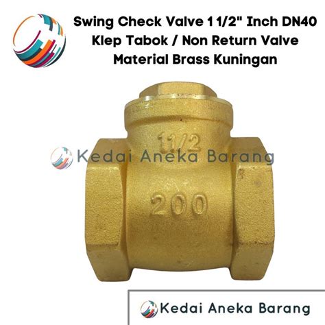 Jual Swing Check Valve Klep Tabok Air Brass Kuningan Inch