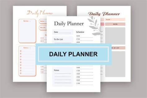 Daily Planner Graphic By Design Zone Creative Fabrica