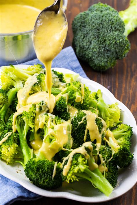 Broccoli With Cheddar Sauce Spicy Southern Kitchen