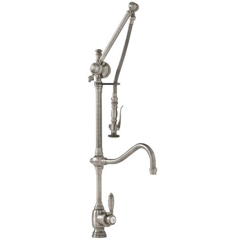 Waterstone Gantry Faucet Traditional Whooked Spout Almond Powder Coat