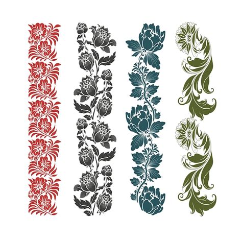 Premium Vector | Flower pattern vector border design | Decorative ...