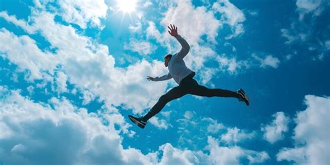 premium photo athlete performing high jump  midair