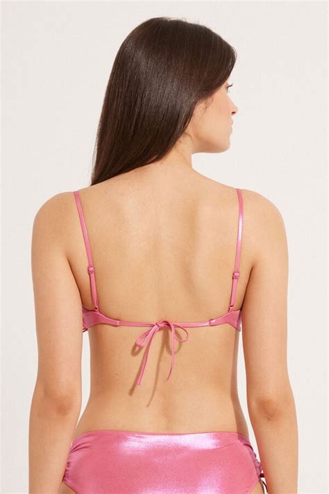 Reggiseno Bikini Liquid Metal Con Imbottitura Estraibile Bikini Canotta Donna Tezenis