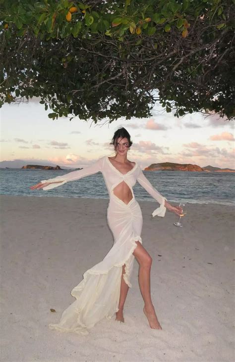 Kendall Jenner Wears Nipple Baring Dress While Bonding Beachside With