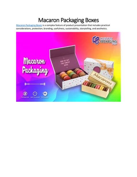 Macaron Packaging Boxes- Macaron Packaging | PDF