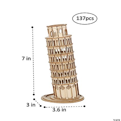 HandsCraft DIY 3D Wood Puzzle Leaning Tower Of Pisa 137pcs