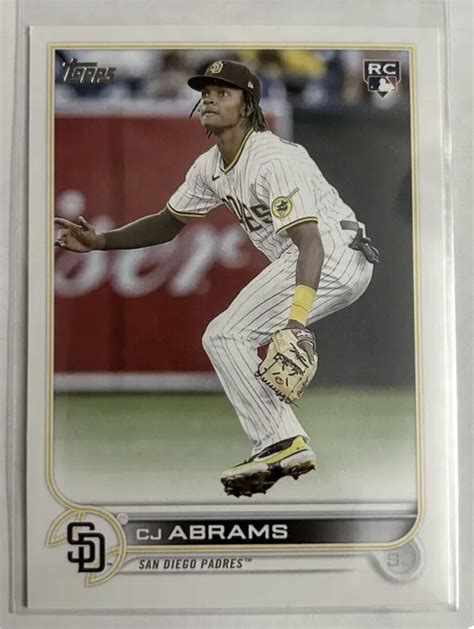 Cj Abrams 2022 Topps Update Us34 Rookie Card Rc San Diego Padres