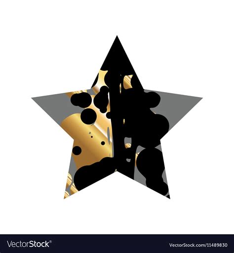 Grunge Black And Goldstar Royalty Free Vector Image